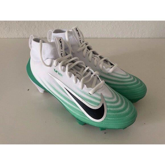 Men’s Sz 8.5 Nike Vapor Pro 1 Football Cleats HM8850-100 White Green - Picture 3 of 12